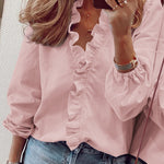 Zeagoo Elegant Ruffle V-Neck Top for Women Cute Summer Casual 2026 | Under $40