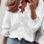 Zeagoo Elegant Ruffle V-Neck Top for Women Cute Summer Casual 2026 | Under $40
