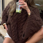 Zeagoo Women's Casual Cable Knit Short Sweater Dresses