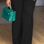 Zeagoo Women's Casual Pleated Patchwork Cinched Waist Jumpsuit