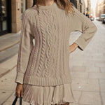Zeagoo Women's Casual Cozy Cable Knit Sweater Dress