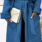 Zeagoo Women's Daily Long Chunky Belted Knit Cardigan