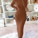 Zeagoo Women's Cable Knit Long Sleeves Knit Dress