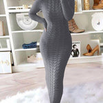 Zeagoo Women's Cable Knit Long Sleeves Knit Dress