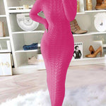 Zeagoo Women's Cable Knit Long Sleeves Knit Dress