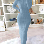 Zeagoo Women's Cable Knit Long Sleeves Knit Dress