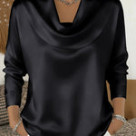 Zeagoo Elegant Long Sleeve Satin Blouse for Women Elegant Office Work Dressy 2026 | Under $40