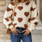 Zeagoo Cute Fleece Heart-Shaped Sweatshirt