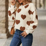 Zeagoo Cute Fleece Heart-Shaped Sweatshirt