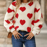 Zeagoo Cute Fleece Heart-Shaped Sweatshirt