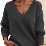 Zeagoo Elegant Casual V-neck Knit Sweater for Women Casual Work Office Loose Fit 2026 | Under $25