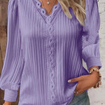 Zeagoo Women's Cute Lace Patchwork Long Sleeve Blouse for Women Elegant Date Night Party 2026 | Under $40