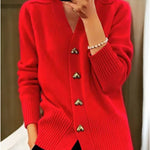 Zeagoo Women's Cozy Heart Shaped Button Knit Cardigan