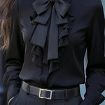 Zeagoo Fashion Contrast Ruffled Bow Tie Blouse for Women Cute Summer Casual 2026 | Under $40