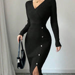 Zeagoo Women's Cozy Comfort Knit Bodycon Midi Dress