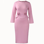 Zeagoo Elegant 3D Floral Bodycon Pencil Dress for Women Casual Summer Vacation 2026