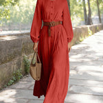 Zeagoo Women's Chic Flowy Lantern Sleeves Long Dress