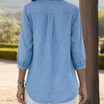Zeagoo Trendy V-neck Ruffled Trim Lantern Sleeve Blouse for Women Cute Summer Casual 2026 | Under $40