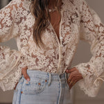 Zeagoo Delicate Lace Floral Hollow Out Blouse for Women Casual Boho Summer Vacation 2026 | Under $40