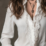 Zeagoo Elegant Vintage Lace Trimmed Blouse for Women Elegant Date Night Party 2026 | Under $40
