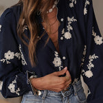 Zeagoo Elegant Floral Embroidered Long Sleeve Shirt for Women Casual Boho Summer Vacation 2026 | Under $40