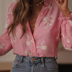 Zeagoo Elegant Floral Embroidered Long Sleeve Shirt for Women Casual Boho Summer Vacation 2026 | Under $40