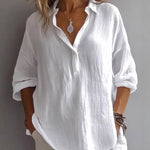 Zeagoo Minimalist Solid Color Long Sleeve Blouse for Women Casual Work Office Loose Fit 2026 | Under $40