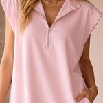 Cute Casual Double Pocket Ruffle Hem Sleeveless Dress