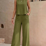 Minimalist Relaxed Fit Sleeveless Two Piece Set