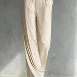 Cold Shoulder Wrap V Neck Wide Leg Jumpsuit