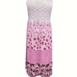 Boho Printed Sleeveless Cotton Blend Dress