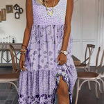 Boho Printed Sleeveless Cotton Blend Dress