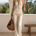 Elegant Boho Minimalism Sleeveless Matching Set