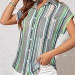 Resort Casual Colorful Stripe Shirt