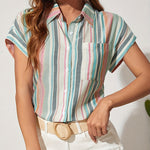 Resort Casual Colorful Stripe Shirt