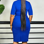 Anti-Wrinkle Double-Breasted Business Dress