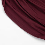 Elegant Ruched Cowl Neck Mesh Drape Top