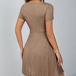 Feminine Going Out Ruched Front Mini Dress