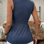 Casual Chic Twist Front Babydoll Shape Tank Top