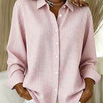 Comfortable Casual Plaid Long Sleeve Button Shirt