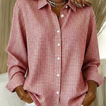 Comfortable Casual Plaid Long Sleeve Button Shirt
