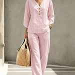Comfy Vertical Stripes 2-Piece Set