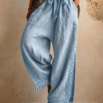 Comfy Loose Tassel Lace Wide-Leg Pants