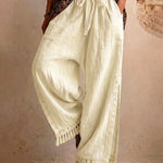 Comfy Loose Tassel Lace Wide-Leg Pants