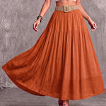 High Waist Tiered Flowy Maxi Skirt