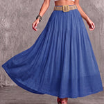High Waist Tiered Flowy Maxi Skirt