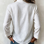 Asymmetric Collar Side Tie Wrap Blouse