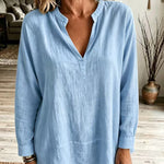 Elevated & Everyday Fringe Hem Long Sleeve Blouse