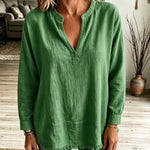 Elevated & Everyday Fringe Hem Long Sleeve Blouse