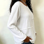 Effortless Textured Long Sleeve Top